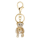 1pcs Crystal Bear Charm Pendant Key Ring Key Chain