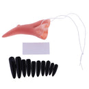 Witch Nose and Black False Nail Make Up Accessory for Halloween Fancy Dress