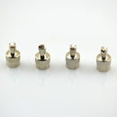 4 Pieces Motorcyle Car Slotted Head Valve Stem Caps with Core Remover Tool