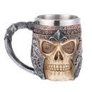 400ml Stainless Steel Skull Mug Tankard Drinking Cup Gothic Coffee Drinkware