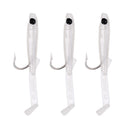3pcs Fishing Lure Bait Sea Fishing Tackle Fishhook Soft Lures Stainless Steel