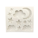 Moon Star Cloud Silicone Mould Sugar Paste Cake Baking Mold Chocolate Candy Gummy Maker Ice Jelly Tray