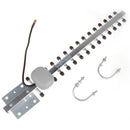 Set Of RP-SMA Connector 2400WHz Frequency 50 Ohm Impedance Antenna With Mounting Kit Silver