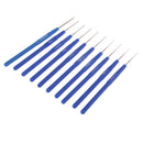 10Pcs Plastic Handle Metal Crochet Hooks Knitting Needles for Sewing Hand Crafts