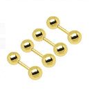 16G Eyebrow Ear Nose Lip Rings Body Piercing Jewelry PACK OF 4PCS Gold 1.2mm 5mm