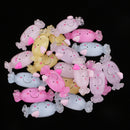 20 Pieces Sweet Kawaii Smile Candies Flatbacks Resin Flat Back Cabochon Buttons Scrapbooking Slime Charm fit Phone Embellishment Craft DIY Accessories