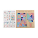 Wooden Jigsaw Puzzle Baby Early Developmental Toy Tangram, Tetris, T Puzzle Board Game Geometry Blocks Learning Gifts