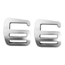 2pcs 1" Metal G Hook Webbing Buckle for Backpack Straps Webbing 25mm Silver