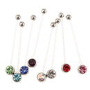 8 Pieces Pregnancy Flexible Long Belly Navel Button Rings Stud Piercings Navel Belly Button Retainer