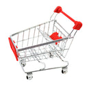 Mini Shopping Cart Supermarket Handcart Trolley Kids Pretend Play Toy Red