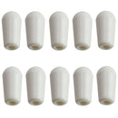 10 Pieces Plastic 3-Way Toggle Switches Knobs Cap 0.15inch for Electric Guitar Replacement Parts White