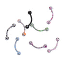 8 Pieces Stainless Steel Curved Barbell Ball Lip Stud Eyebrow Ring Piercing