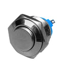 16mm Round Waterproof Momentary Type Stainless Steel Metal Push Button Switch 250V 3A 1NO SPST