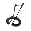 90 Degree Right Angled 3.5mm 4poles Audio Stereo Male to Female Extension Cable 1.5m Black
