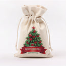 Canvas Storage Bags Christmas Drawstring Gift Candy Pockets Bag Pouch Tote Xmas Tree Design