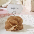 Burlap Hessian Flower Table Place Card Clip Photo Holder for Wedding Party