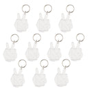 10Pieces Hands Shape Blank Insert Photo Picture Frame Split Ring Keychain
