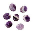 Pack of 7 Amethyst Reiki Energy Chakra Gemestone Palm Stones Healing Crystals