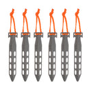 6pcs Titanium Tent Pegs Outdoor Camping Tent Stakes Nails with Three Sides Design for Easy Installation
