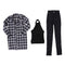 1/3 BJD Plaid Overcoat Vest Jeans 3 Pieces Set Outfits for Normal 70cm Uncle Doll