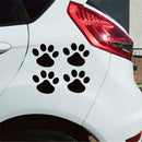 3D Pet Paw Sticker Footprints Decor For Car Body Protector Black