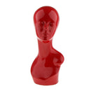 Red Long Neck Female Mannequin Manikin Head with Bust for Hair Wigs Hat Jewelry Display Model Stand Holder Rack Shelf