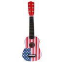 21'' Colorful 6 Strings Wooden Acoustic Guitar Ukulele Kids Music Instrument Toy - Star & Strip