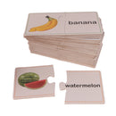 30 Sets Cognitive Card Puzzles Match Fruits Jigsaws Kids Early Educational Preschool Brain Training Toys
