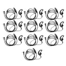 10 Pieces 2.5MM 1 Pin G Shape Clip-Ear Ear Hook Earpiece Headset PTT and Mic Compatible for Motorola Talkabout 2 Two Way Radio