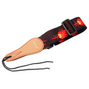 Durable Polyester Guitar Strap Belt Leather End for Acoustic Electric Guitar Bass