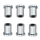 6 pieces Guitar Strings Mounting Ferrules Bushing for Electric Guitar Part Silver