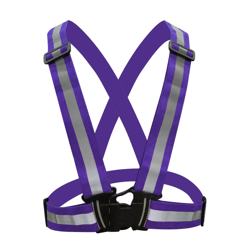 2x Adjustable Reflective Safety Vest Cycling Gear Reflective Belt Elastic