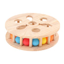 Cat Intelligence Toy Round Treasure Chest Wooden Pet Claw Board with Ball