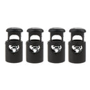 4pcs/set Plastic Single Hole Spring Stopper Toggle Shock Cord Lock Ends