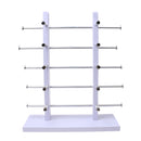 5-Layer Sunglasses Eyeglasses Display Wooden Frame Rack Stand Holder Organizer White
