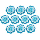 Handmade Flower Corsage Brooch For Women Girls Hair Accessory Brooch Bag Hat Clothes DIY Supplies Pack of 10PCS Blue S
