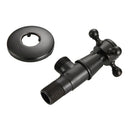 Wall Mounted Antique Copper Bathroom Basin Faucet Cross Valve Thread Black