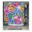 Home Bedroom Shower Room Door Window Decor Fabric Water-Resistant 3D Shower Curtain With 12 Hooks 12