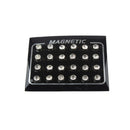 12 Pair Sparkling Fashion Crystal Round Magnetic Clip On 6mm Fake Stud Earring for Men/Women