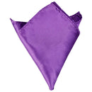 Men's 8.5 Inch Satin Hanky Classic Handkerchief Dark Purple