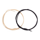 Durable 2 Pieces Copper Sliver-plated 22 awg PushBack Guitar Cotton Cloth Pickup Wire Black, White 39.37inch