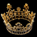 Wedding Bridal Prom Party Gold Crystal Rhinestone Tiara Crown Headpiece