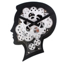 Battery Powered 3D Metal Human Brain Gear Wall Clock Decorative Clock Collectable Gift