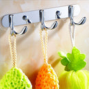 Rust Corrosion Resistant Chrome Double-deck 3 Hook Wall Hanger Coat Hat Towel Rack Home Bathroom Bedroom Kitchen Decor