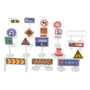 18 pieces Kids Block Street Traffic Signs Kid Children's Educational Toy for Traffic Knowledge Learning Car & Train Playset Gift
