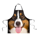 Women Men Fashionable Animal Cooking Craft Bar Adjustable Neck Strap Apron Waiter Chefs Kitchen Bib Dog Print Design