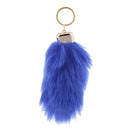 Manmade Rabbit Hair Handbag Car Keychain Keyring Charm - Royal Blue