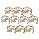 10 Piece Alloy Flower Leaves Charms Pendants Findings Jewelry Making Accessories