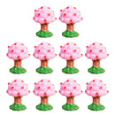 Durable Micro Landscape Resin Miniature Ornament Garden DIY Apple Tree Statue Home Garden Outdoor Decor Pack of 10PCS Pink