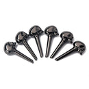 6 pcs Black Zinc Alloy Skull Head Bridge Pins for Mandolin/Acoustic Guitar